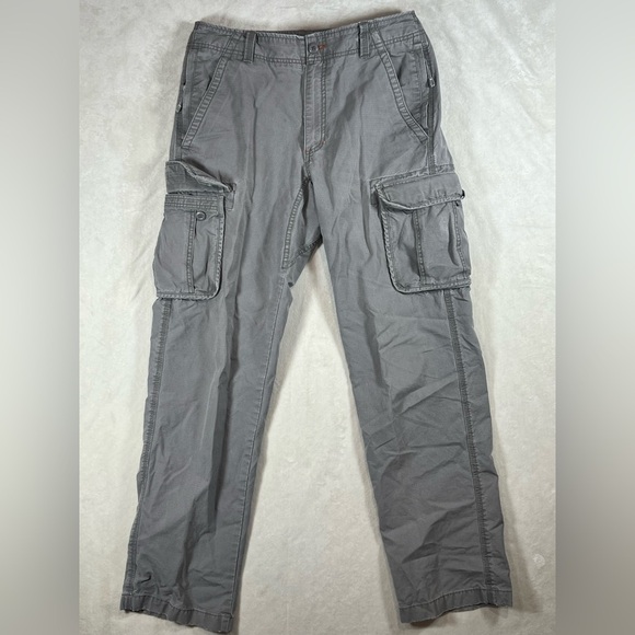 L.L. Bean Men's 32W 34L Hiking Outdoor Cargo Pants Carpenter Tactical Gray - Picture 1 of 12